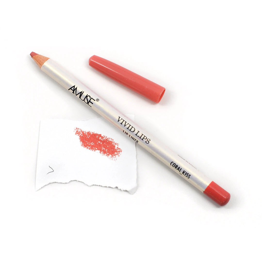 Amuse Vivid Lips Lipliner (Coral Kiss) - Waterproof, Long-Lasting Lip Liner - Everything For $1 1 Amuse Vivid Lips Lipliner (Coral Kiss)