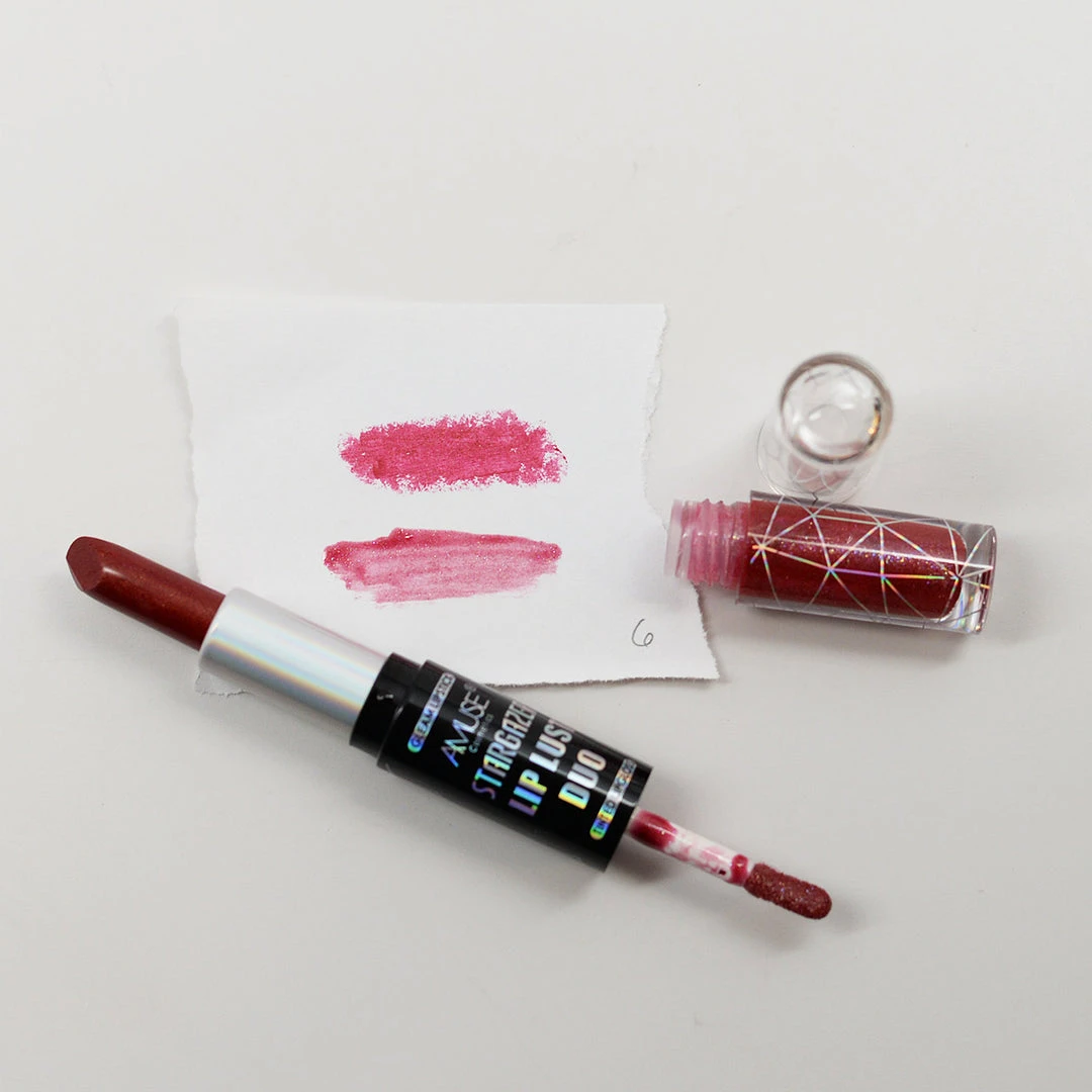Amuse Stargazer Lip Lust Duo - Lipstick & Lip Gloss Set in Shade Juliett | Hydrating & Long-Lasting 1 Cosmetics Amuse Stargazer Lip Lust Duo Lipstick & Lip Gloss (Juliett)