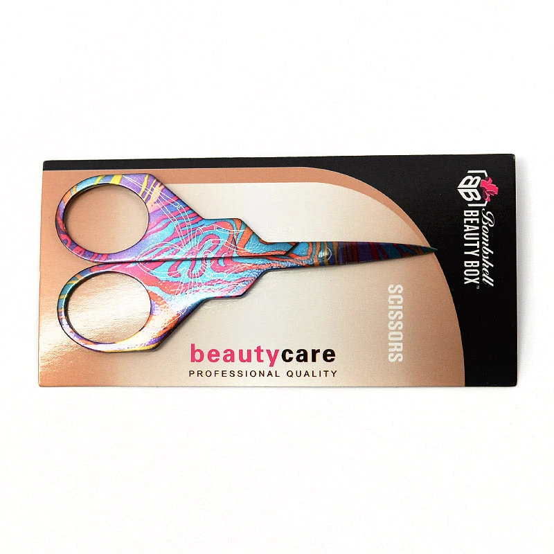 Professional Beauty Box Holographic Scissors β Precision Cutting Tools for Eye Makeup and Grooming 3 Beauty Box Holographic Scissors