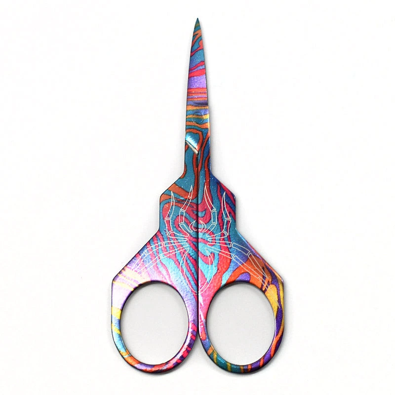 Professional Beauty Box Holographic Scissors β Precision Cutting Tools for Eye Makeup and Grooming 2 Beauty Box Holographic Scissors