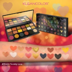 Cosmetics Kleancolor Twinkly Love Eyeshadow Palette