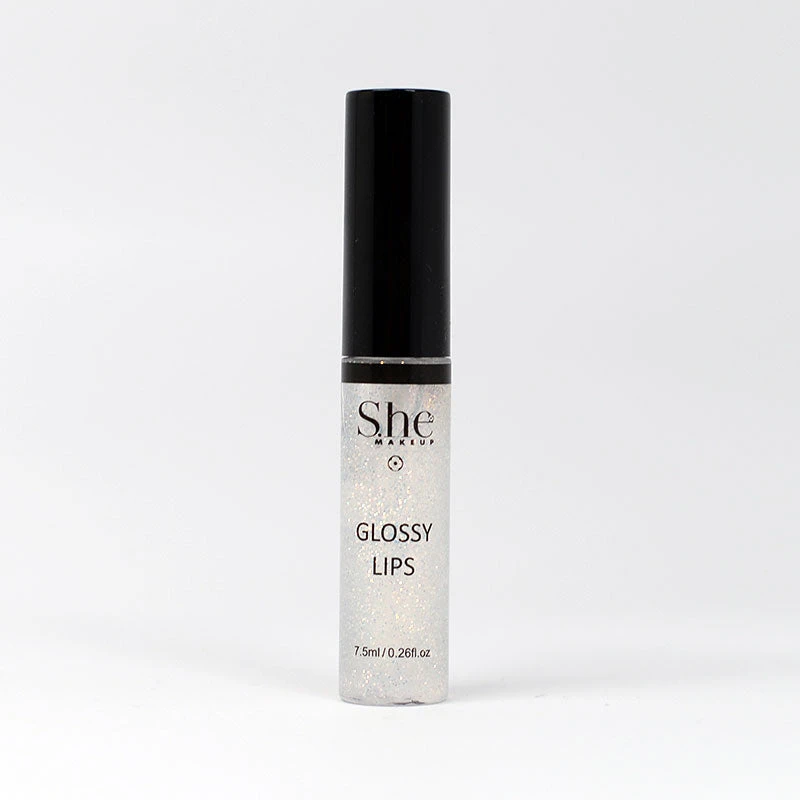 S.he Makeup Glossy Lips Lip Gloss with Glitter - Shiny & Long-Lasting Lip Shine 1 She Makeup Cosmetics S.he Makeup Glossy Lips Lip Gloss - Glitter