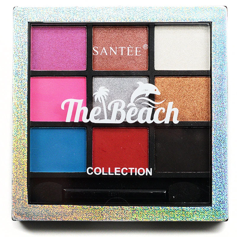 Santee 9-Color The Beach Collection Eyeshadow Palette - Vibrant & Long-Lasting Shades 2 Santee 9-Color The Beach Collection Palette
