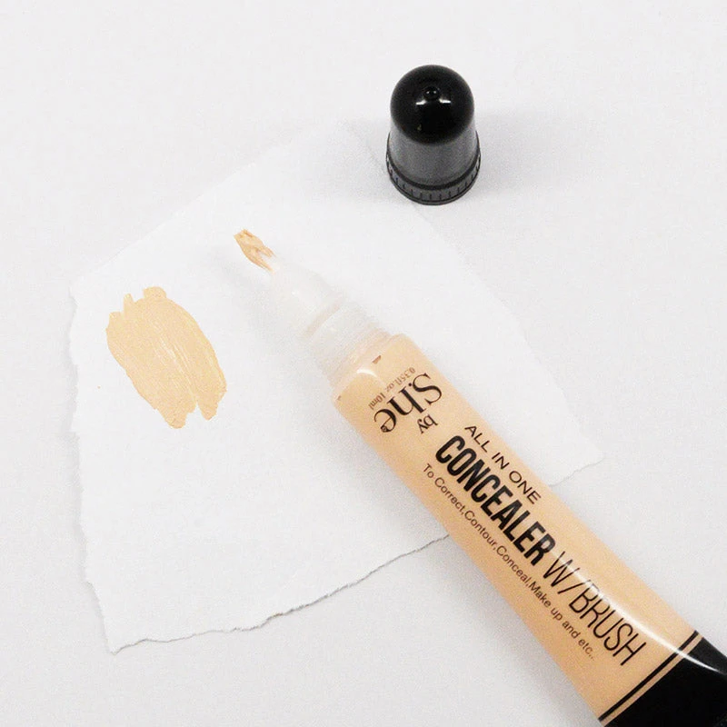 S.he Makeup All In One Concealer With Brush (Beige) - Flawless Coverage & Easy Application 3 She Makeup S.he Makeup All In One Concealer With Brush (Beige)