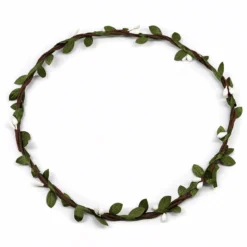 Always Mei White Flower Buds On Vine Headband Hair